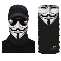 哈雷机车保暖魔术头巾防风防晒秋冬骑行面罩围脖套男户外搞笑面巾 V字仇杀2