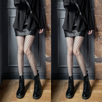 黑丝渔网袜黑色丝袜女薄款情趣性感ins潮白色网袜辣妹网红jk鱼网 [性感中网]2条 均码(收藏加购 享急货)