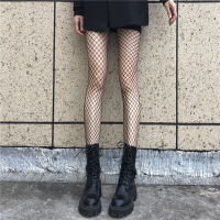 辣妹JK渔网袜女开裆黑丝袜超薄款蕾丝情趣黑色ins潮性感连裤袜子 两面* 中网 均码