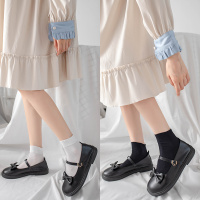 长袜薄款天鹅绒学院风白色丝袜夏天配jk的袜子制服中筒冰冰袜短袜 3双白色短袜 均码