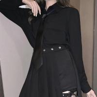 原创jk制服套装短裙暗黑系百褶裤裙设计感电竞不良少女半身裙女 6601#优质衬衣送领带 S