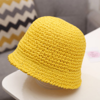 宝宝帽子春夏薄款遮阳盆帽儿童透气水桶帽女童出游草帽男童渔夫帽 黄色(儿童水桶草帽) 参考年龄:1-6岁(仅供参考) 建议