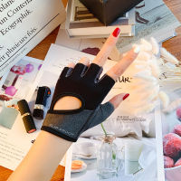 健身手套女哑铃器械单杠男护腕骑行训练锻炼半指防滑运动引体向上 K黑色 S