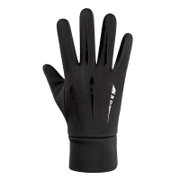 男士秋冬季骑行手套户外触屏韩版防风防寒保暖加绒滑雪运动手套男 黑标1双+(眼镜+口罩+耳罩+脖套) 均码