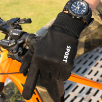 手套男冬季骑行摩托车加厚防寒加绒防风保暖触屏电动车防滑手套女 黑色 均码