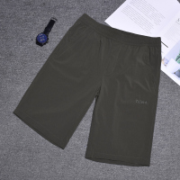 7.77 夏短裤男裤 户外运动健身裤男士四面弹力速干裤五分裤 军绿色 562710(40AB) L