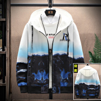 夹克男士2021春夏韩版皮肤衣男装超薄冰丝户外工装外套防晒衣服男 2112彩蓝 M