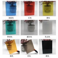 pc阳光板透明采光瓦户外平板隔热塑料婚庆中空心蜂窝遮雨棚耐力板