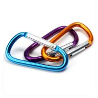 10个彩色背包扣户外登山扣多功能水壶挂扣快挂钥匙扣配件外挂扣 10小号D型扣(颜色随机发)