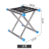折叠椅子折叠凳子小马扎折叠便携户外钓鱼椅小板凳家用小凳子 不锈钢大号