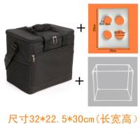 外卖保温箱加厚20L 美团小号外送快户外便携防水野餐冷藏冰包 黑色20l+支架+杯托(送4个冰袋)