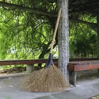 扫帚笤帚竹柄铁树金丝草扫把农村老式扫把户外庭院农村手工编制 皮扎竹丝 老竹丝1.5米