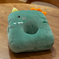 办公室午睡枕趴睡枕趴趴枕小学生午休抱枕毯子两用神器毯子三合一 新款恐龙 午睡枕35x40cm毯子1.5*1.7米
