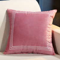 抱枕午睡趴睡枕头枕套不含芯沙发床头软包睡觉神器靠垫腰靠 粉色 45x45cm靠垫套不含芯x2