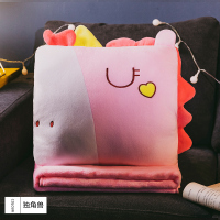 抱枕被子两用办公室枕头午休神器靠背垫午睡毯子汽车内靠枕三合一 独角兽 【推荐尺寸】抱枕40*40cm（内含毯子1.5*1
