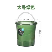 水桶塑料桶饮用水桶 钓鱼提桶车载洗车水桶儿童沙滩玩具水桶 15.9L绿色