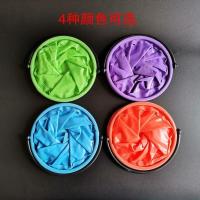 折叠水桶美术画画书法毛笔洗笔桶学生便携水彩水粉国画颜料带隔层 紫色折叠水桶