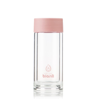 水杯迷你玻璃杯可爱少女小容量便携奶瓶杯子ins简约学生森系 [纯色系列]樱花粉150ml--双层