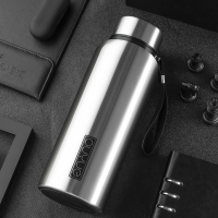 保温杯男女士大容量不锈钢水杯保温水壶户外便携家用茶杯杯子 本色银1900ml