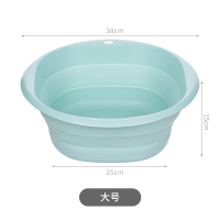 可折叠脸盆旅游便携式洗脸盆婴儿宝宝大人用学生宿舍可悬挂 大号橄榄绿