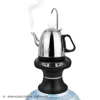桶装水电动抽水器饮水机家用纯净水桶抽水机桌桶两用抽水器吸水器 2021款-加热托盘黑[.桶桌两用+送不锈钢烧水壶+冬天推