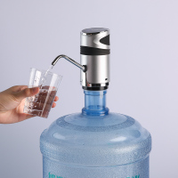 桶装水抽水器纯净水桶压水器自动器吸充电饮水机水泵家用电动 触摸银色