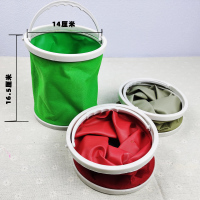 带隔层折叠水桶美术画画便携洗笔筒水粉水彩颜料洗笔桶调色桶小号 加厚帆布洗笔桶(颜色随机)