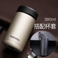 保温杯男士高档304不锈钢学生女便携迷你水杯宽口径小巧泡茶杯子 香槟色