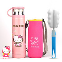 儿童水杯保温杯小孩专用刻名字女童可爱公主男孩幼儿园小学生男童 500ml粉KT+杯套+礼品