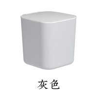 小垃圾桶家用创意带盖桌面可爱少女卧室小号有盖桌上迷你翻盖茶几 浅灰色