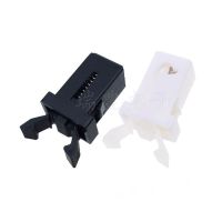 ~20只垃圾桶开关锁扣 按压式配件 卡扣面板弹簧自锁可乐眼镜盒按 黑色+白色[20个]