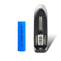 小风扇电池18650锂电池充电器3.7V 4.2V通用唱戏机收音机强光手电 平头（小风扇用） 充电器 + 4节18650