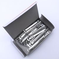 金属双孔装订夹单孔打孔器文件装订夹条压条塑料装订夹活页装订扣 金属两孔装订夹1盒[50副]