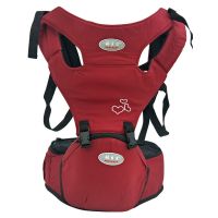 婴儿背带腰凳宝宝背带腰凳双肩抱婴前抱式四季透气多功能背带腰凳 酷贝贝R-19组合枣红