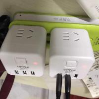 欧普小魔方插座转换器立方型充电插头排插拖线板多功能usb插排 无线4个五孔3个usb