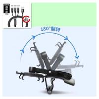 车载手机支架汽车仪表台车用直视导航支撑架后视镜多功能手机支架 [桔子数码]多功能卡扣360旋转 搭配[一拖三充电线]