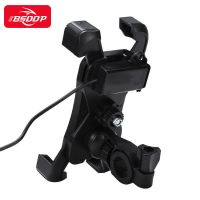 摩托车手机支架充电器12V快充电动车外卖自行车导航支架骑行装备 充电车把款