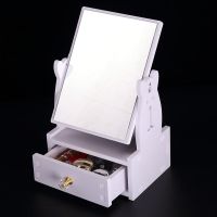 化妆镜收纳盒一体网红镜子台式桌面简约大号公主镜女生宿舍梳妆镜 JY-10