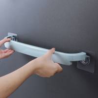 毛巾置物架简易鞋架子浴室挂式拖鞋架免打孔卫生间浴巾架子毛巾杆 毛巾架颜色随机[大号] 5个装加10个透明挂钩[划算]