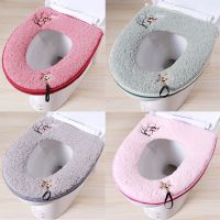 坐便垫马桶座套两件套通用加厚坐便套粘扣马桶套圈马桶垫拉链 贵妇狗[单坐垫]红色+粉色 拉链款