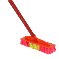 加长柄硬毛地刷厕所卫生间清洁水泥地刷子地面墙面瓷砖地板刷神器 4把(4个棍子+4个地刷)