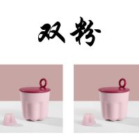 打泡器洗面奶少女便携式洗脸神器洁面泡沫起泡器可爱网红打泡网 典雅粉【两个装】 +【吸油纸+猫耳朵束发带+压缩毛巾】