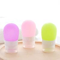 硅胶分装瓶便携式随身旅行防挤压乳液瓶洗发水护发素沐浴露空瓶子 [3个装]颜色随机 80ml