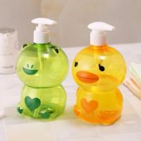 可爱卡通按压乳液器 沐浴露洗发水分装瓶乳液瓶洗手液瓶 小鸭子+小青蛙 500毫升