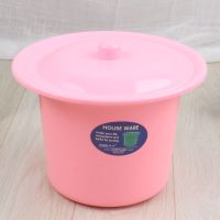 加厚多彩带盖成人尿桶痰盂小便桶儿童坐便器孕妇马桶尿便盆座便器 1608粉红色