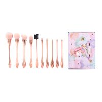 网红同款小蛮腰化妆刷套装眼鼻影刷腮红散粉刷子化妆套装美妆套刷 玫瑰金十件套(款)
