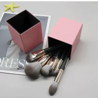 花漾绿云14支化妆刷套装散粉刷粉底刷眼影刷沧州刷子新手化妆工具 14支绿云加粉桶