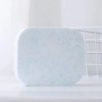 洗脸扑加大加厚海藻珍珠天然竹炭木浆洁面扑海绵卸妆粉扑深层清洁 20毫米厚[大方斑点挂绳款]蓝莓 三个装