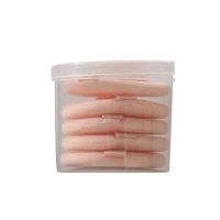 香蕉粉饼粉扑替换双面植绒粉扑密散粉化妆定妆专用绒面圆形薄省粉 5片装送收纳盒