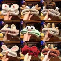 束发带女韩式网红毛绒可爱洗漱洗脸敷面膜扎头发套巾头带发箍发窟 四件套随机款式(特价100件)